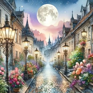 Тиха улица - 5D Диамантен гоблен 50x40 см L94
